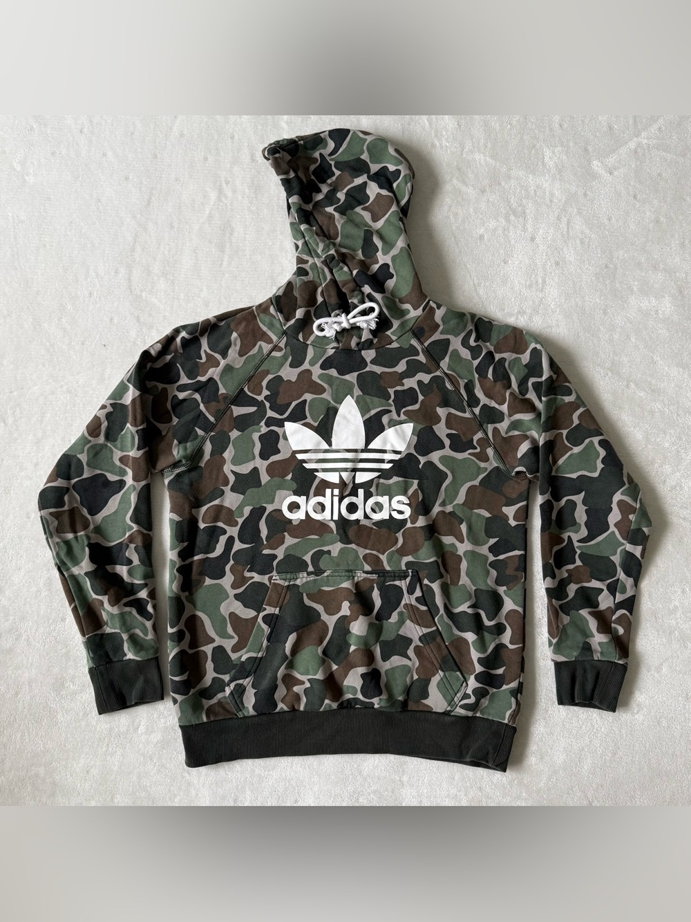 Adidas Originals Camo Trefoil Logo Hoodie Pullover Men’s/Unisex Size Small - Picture 2 of 14